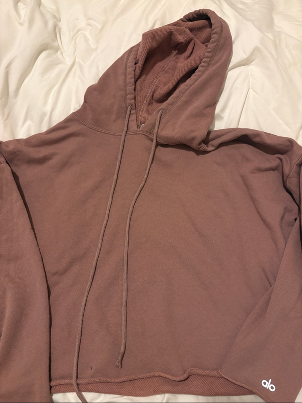 ALO Yoga Mauve Pink Drawstring Hoodie